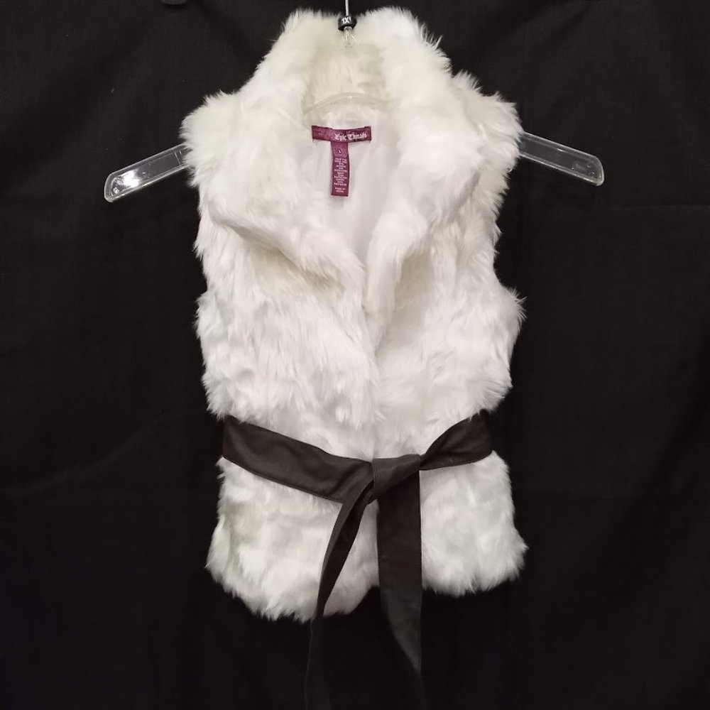 Epic Threads Girls Bright White Faux Fur Vest